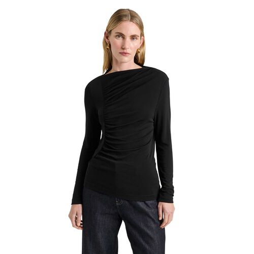 Veronika Maine Plain Drapey Jersey Crepe Top